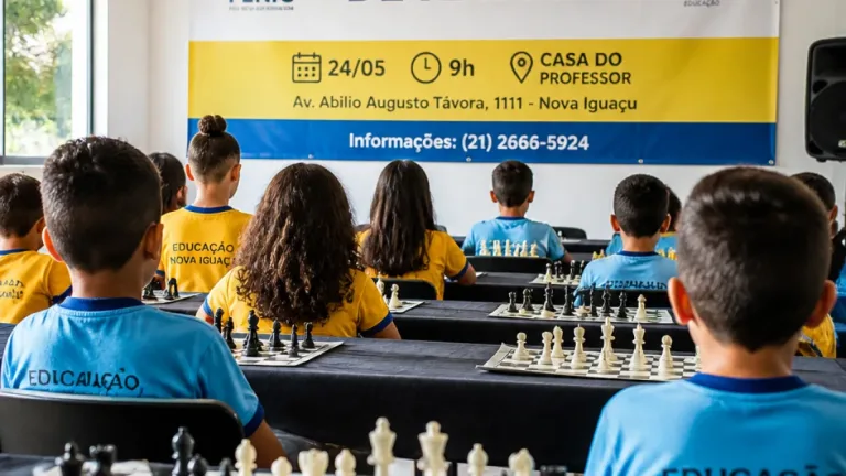 Nova Iguaçu lança II Torneio de Xadrez da rede municipal para alunos de 9 a 17 anos