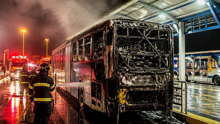 Ônibus do BRT pega fogo na Estação Vila Teixeira e deixa operação de Campinas em alerta