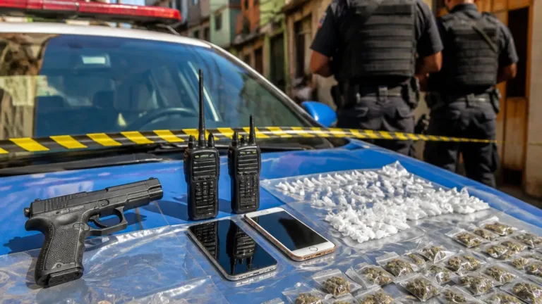 Operação do 7º BPM apreende arma e 1.270 porções de drogas em São Gonçalo