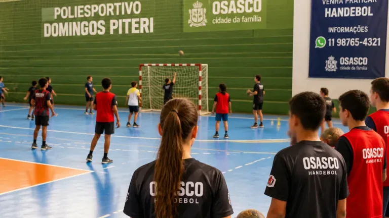 Osasco amplia acesso ao esporte com aulas gratuitas de handebol para jovens