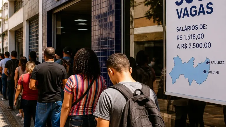 Pernambuco abre mais de 500 vagas de emprego; Recife e Paulista concentram oportunidades