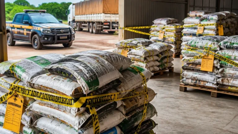 PF apreende 217 toneladas de fertilizantes adulterados em operação no interior de Mato Grosso