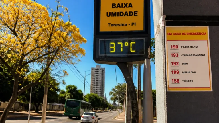 Piauí enfrentará calor intenso e baixa umidade com aviso do INMET nesta segunda-feira