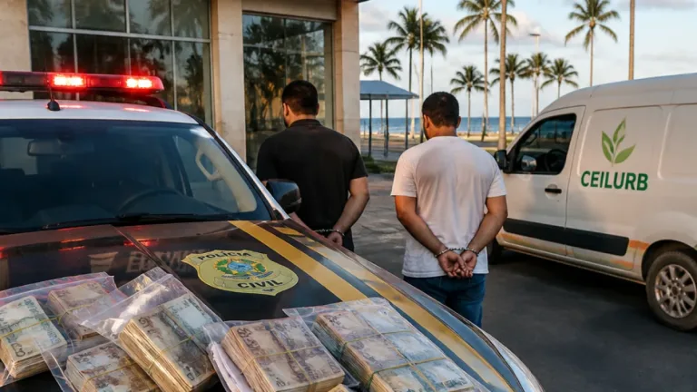 Polícia apreende R$ 2 milhões com funcionários de empresa que presta serviços de iluminação em Maceió