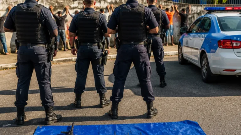 Polícia prende sete suspeitos e apreende fuzil em ação no Corte Oito, Duque de Caxias