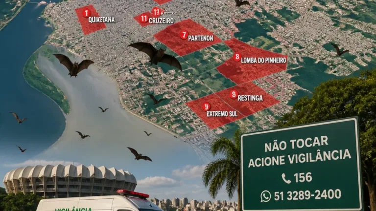 Porto Alegre reforça orientações após confirmação de raiva em morcegos na cidade