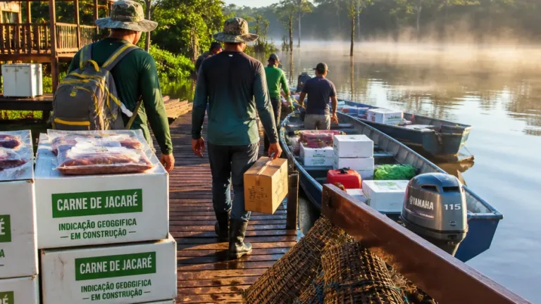 Porto Velho: Carne de jacaré da Resex Lago do Cuniã avança na busca por Indicação Geográfica