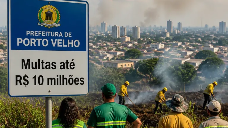 Porto Velho endurece combate às queimadas com multa de até R$ 10 milhões