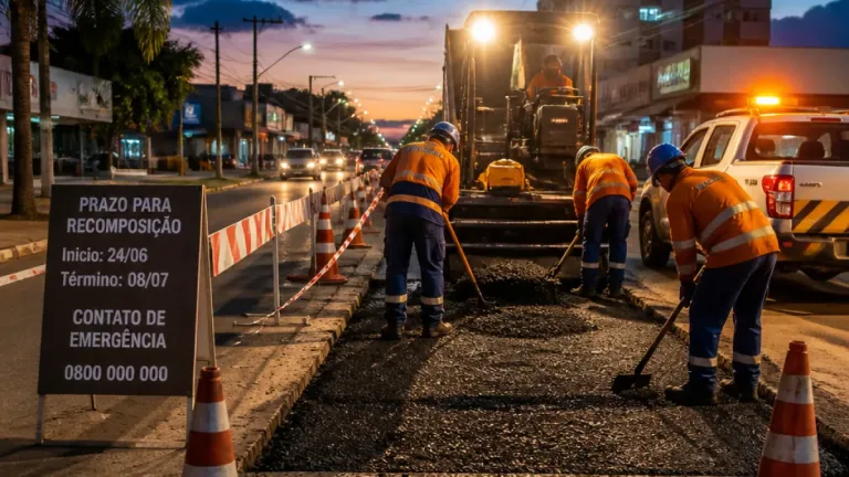 Porto Velho reforça fiscalização e exige prazos para recomposição de vias públicas