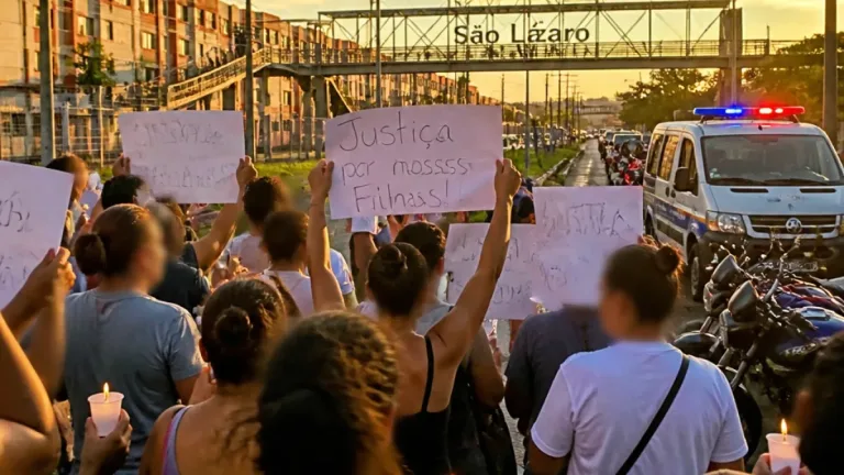 Protesto em Belém reúne amigos e familiares após Justiça liberar suspeito de latrocínio
