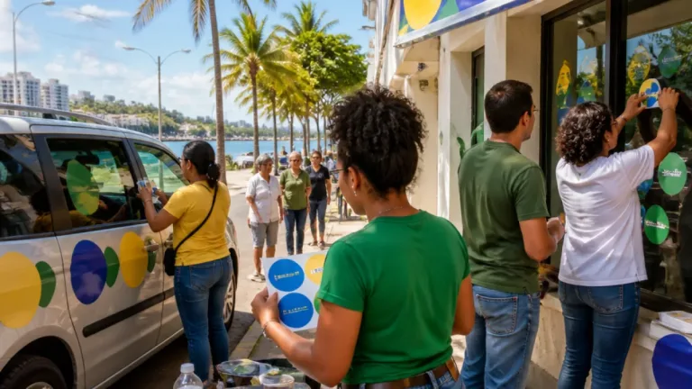 Raquel Lyra inicia campanha e realiza adesivaços em pontos do Recife antes de ir ao Agreste e ao Sertão