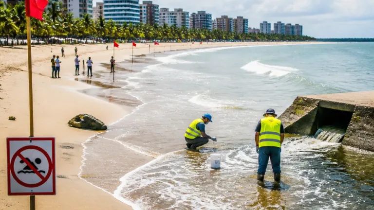 Relatório do IMA indica 12 trechos impróprios para banho em praias de Maceió