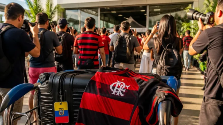 Rio de Janeiro: Anthony Valencia desembarca para assinar com o Flamengo e disputar vaga na Libertadores