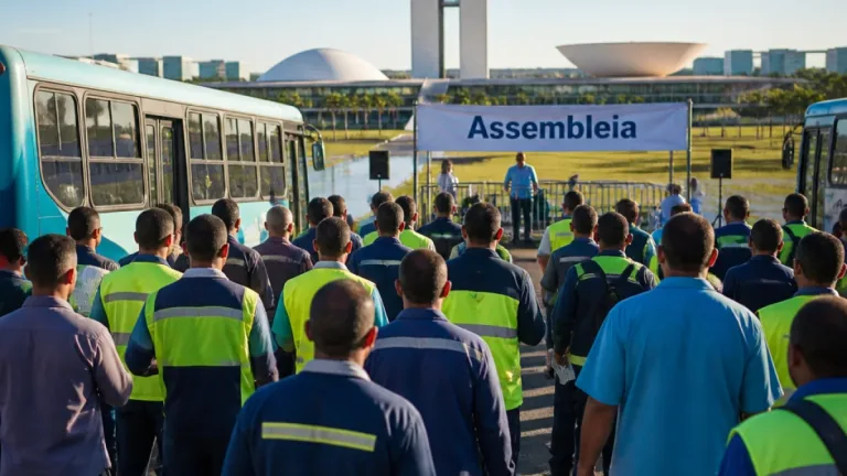 Rodoviários do DF mantêm assembleia decisiva antes de paralisação prevista para segunda