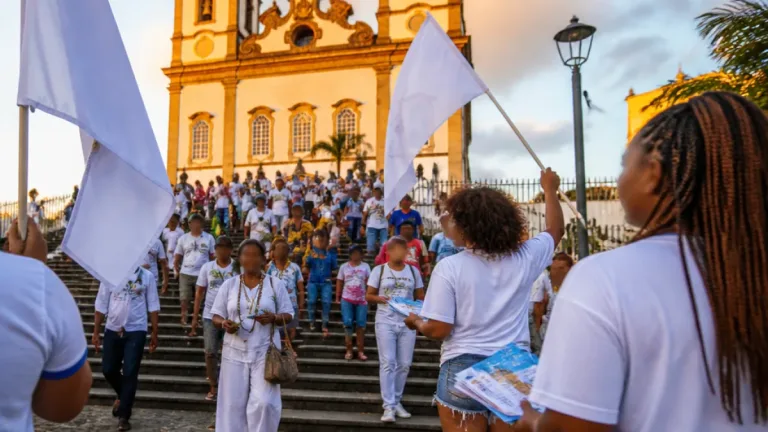Salvador recebe atos de abertura da campanha ao Governo da Bahia com missa e panfletagem