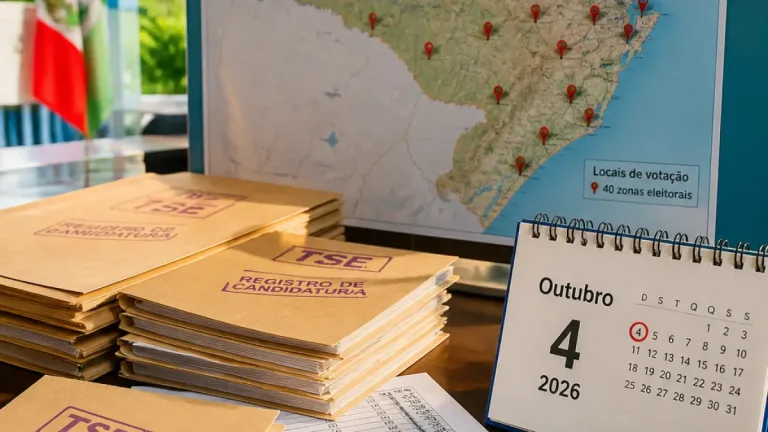 Santa Catarina registra 413 candidatos a deputado estadual para as eleições de 2026
