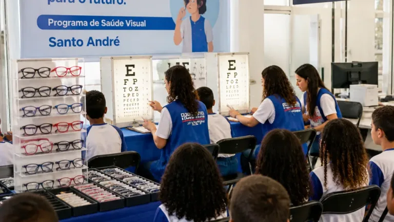 Santo André amplia rastreamento ocular nas escolas com programa 'Educando com Visão'
