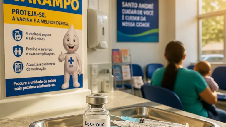 Santo André amplia vacinação contra sarampo para bebês após confirmação de caso