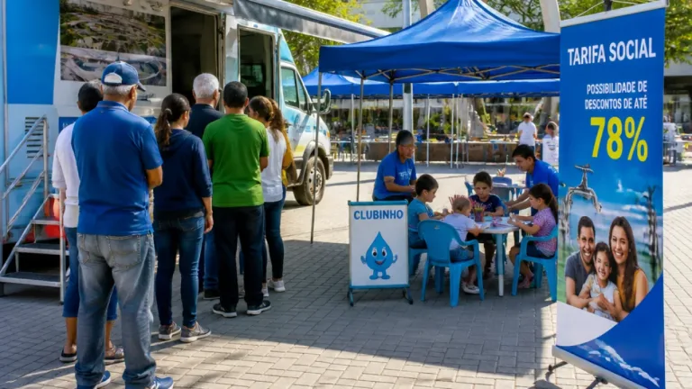Santo André recebe atendimento móvel da Sabesp para renegociação e orientações sobre Tarifa Social