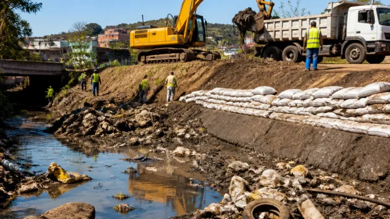 Santo André: Semasa retira 500 toneladas de lixo do Córrego Taioca Antigo