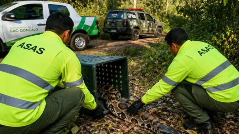 São Gonçalo: ASAS solta jiboia reabilitada e reforça protocolos de proteção da fauna