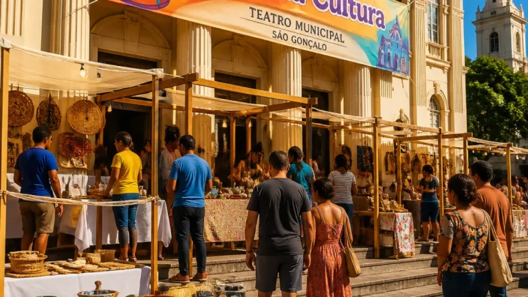 São Gonçalo recebe Feira da Cultura com artesanato, gastronomia e atividades no Teatro Municipal
