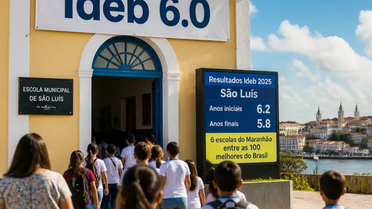 São Luís avança no Ideb 2025 e tem seis escolas entre as 100 melhores do Maranhão