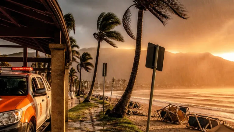 SC segue em alerta: previsão indica temporais, chuva volumosa e rajadas fortes até segunda-feira