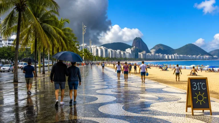 Semana no Rio terá chuva fraca no início e calor progressivo com máximas de 31°C no fim