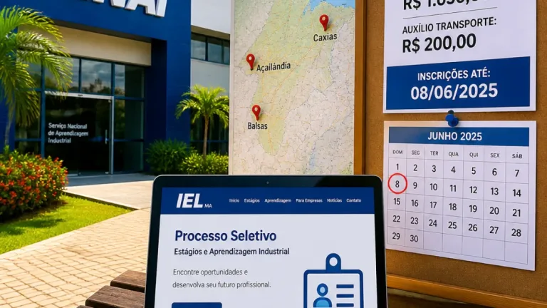 SENAI-MA abre cinco vagas para instrutores em Açailândia, Balsas e Caxias; salários chegam a R$ 5.715,05