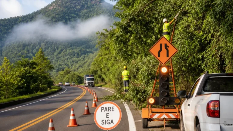 Serra: operação de Pare e Siga na Serra de São Vicente terá cinco dias de restrições na BR-364