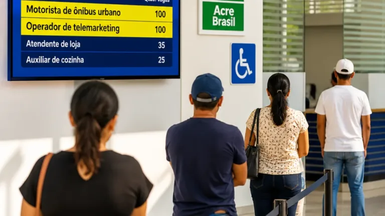Sine divulga 281 vagas no Acre; 261 são para ampla concorrência e 20 para PCD
