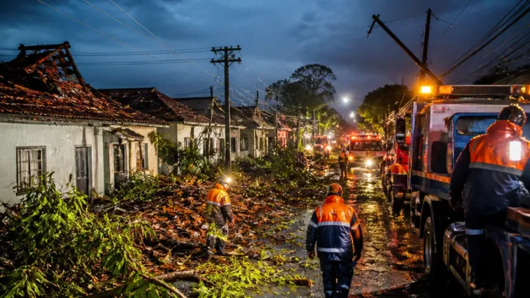 Temporais no RS deixam duas mortes, mais de 1,5 mil casas destelhadas e 21 municípios afetados