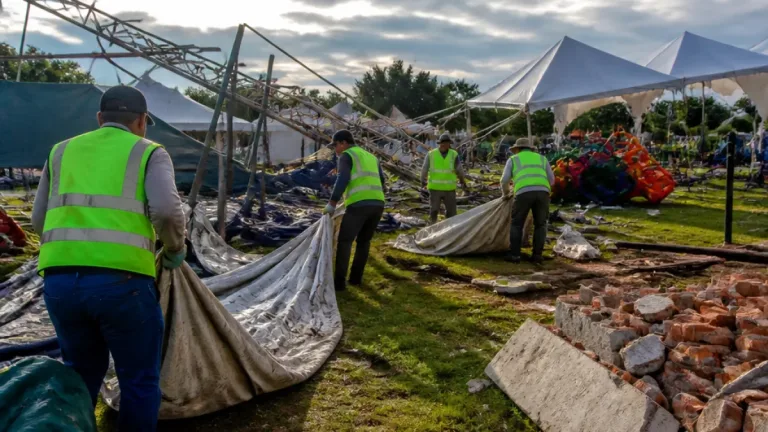 Temporal danifica estruturas da Expocolinas e mobiliza força‑tarefa em Colinas do Tocantins