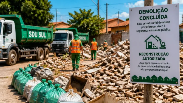 Teresina: casa no Promorar é demolida após remoção de 45,7 toneladas de lixo; morador terá nova residência