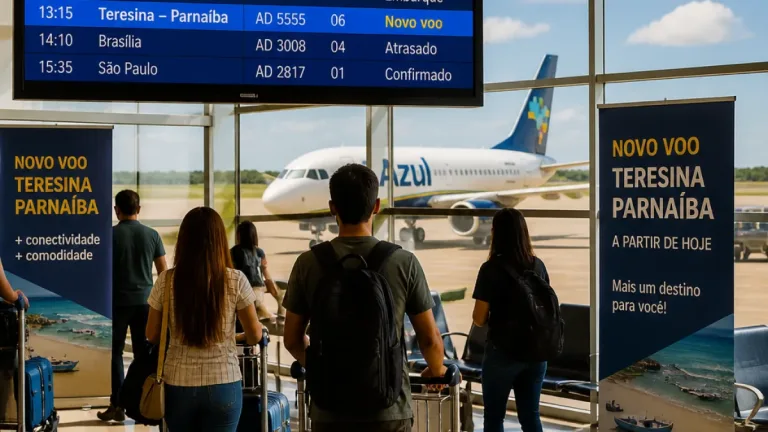 Teresina passa a ter voos diretos a Parnaíba; operação começa em novembro