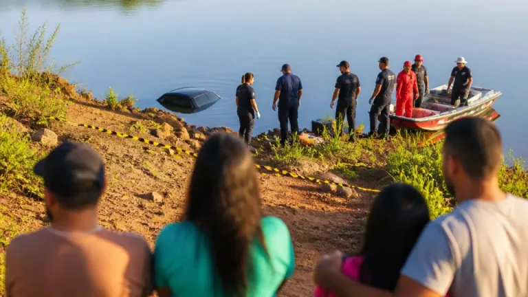 Três membros de família morrem após carro cair em represa em Alta Floresta d’Oeste