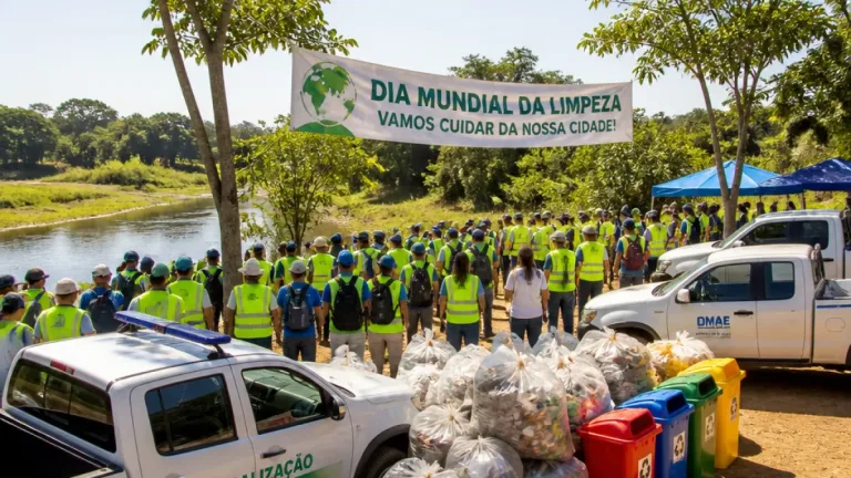 Uberlândia mobiliza mais de 100 voluntários e recolhe 10 m³ de resíduos no Córrego Lagoinha