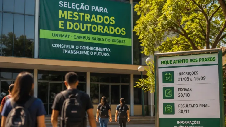 Unemat abre seleção para três mestrados e dois doutorados em cidades do interior de MT