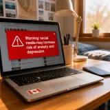 Study finds warning pop-ups may curb young people’s social media use and raise risk awareness