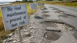 Kings County residents post ‘No road maintenance’ signs as pavement crumbles on Baxters Harbour Road
