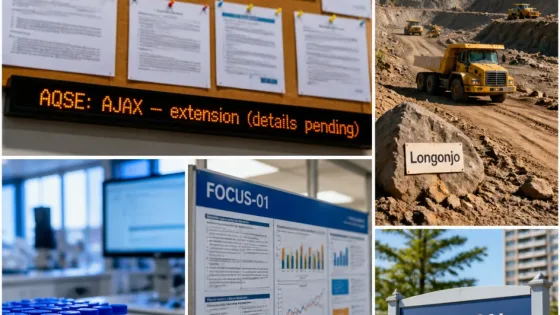 Ajax-listed miner update among RNS notices as Pensana progress and Avacta trial news draw attention