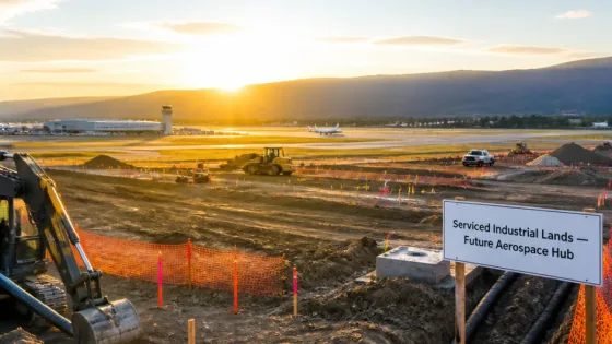 Federal $22.4M boosts development at Kelowna airport east lands, unlocking 165 acres