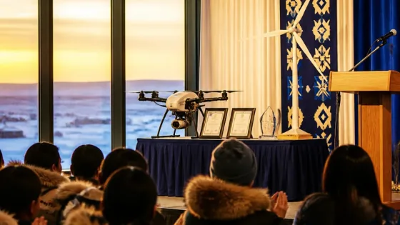 Inuit-led drone firm, construction arm and wind project honoured at Nunavut Trade Show gala
