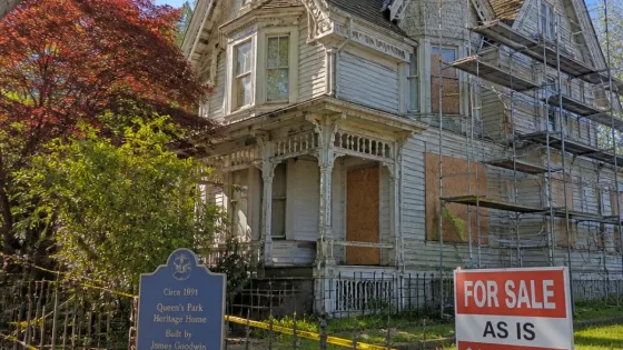 New Westminster Victorian Gothic house offered as a major renovation project in Queen’s Park