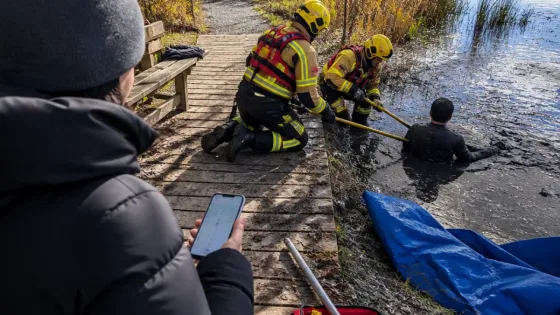 Ottawa firefighters rescue woman stuck waist‑deep in mud at Kanata pond