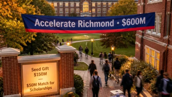 Richmond gets $150-million boost to launch $600-million university campaign