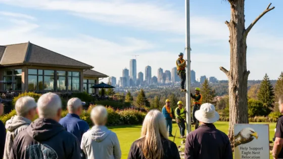 Surrey golf course raises funds to move bald-eagle nest as tree decays