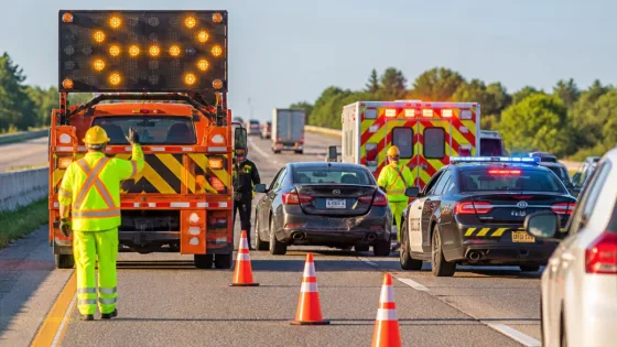 Woodstock: Two hospitalized after vehicle strikes MTO crash truck on Highway 401