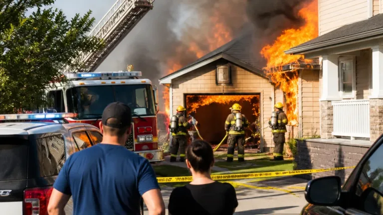 Airdrie firefighters stop garage blaze from spreading into home on Meadowbrook Drive